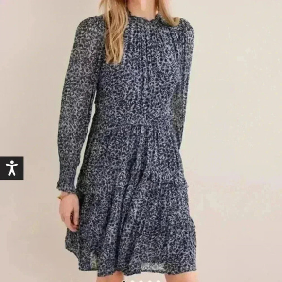 Boden Ruffle Open Back Mini Dress - Picture 6 of 7